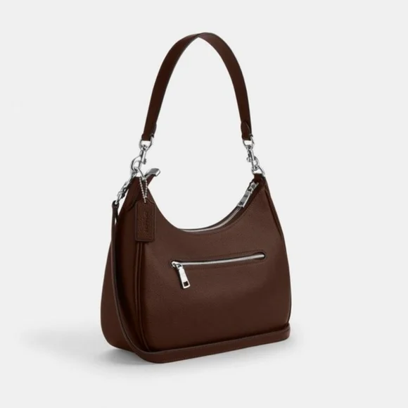 New! CV935 Coach Teri Hobo in Silver/Maple 🍁 Perfect For Fall 🍂🍁 - Picture 3 of 7